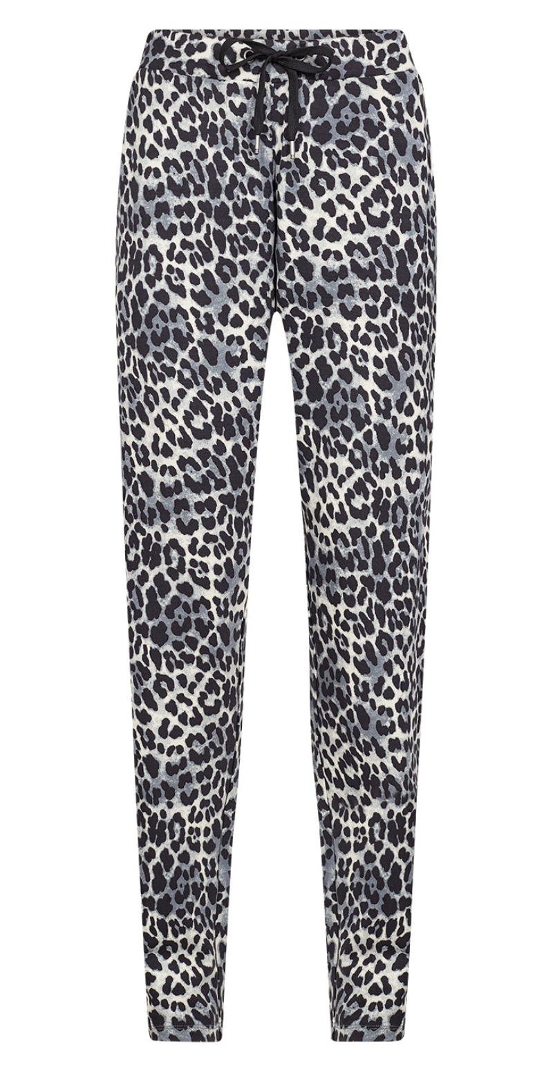 Bree bukser med leopardprint sort