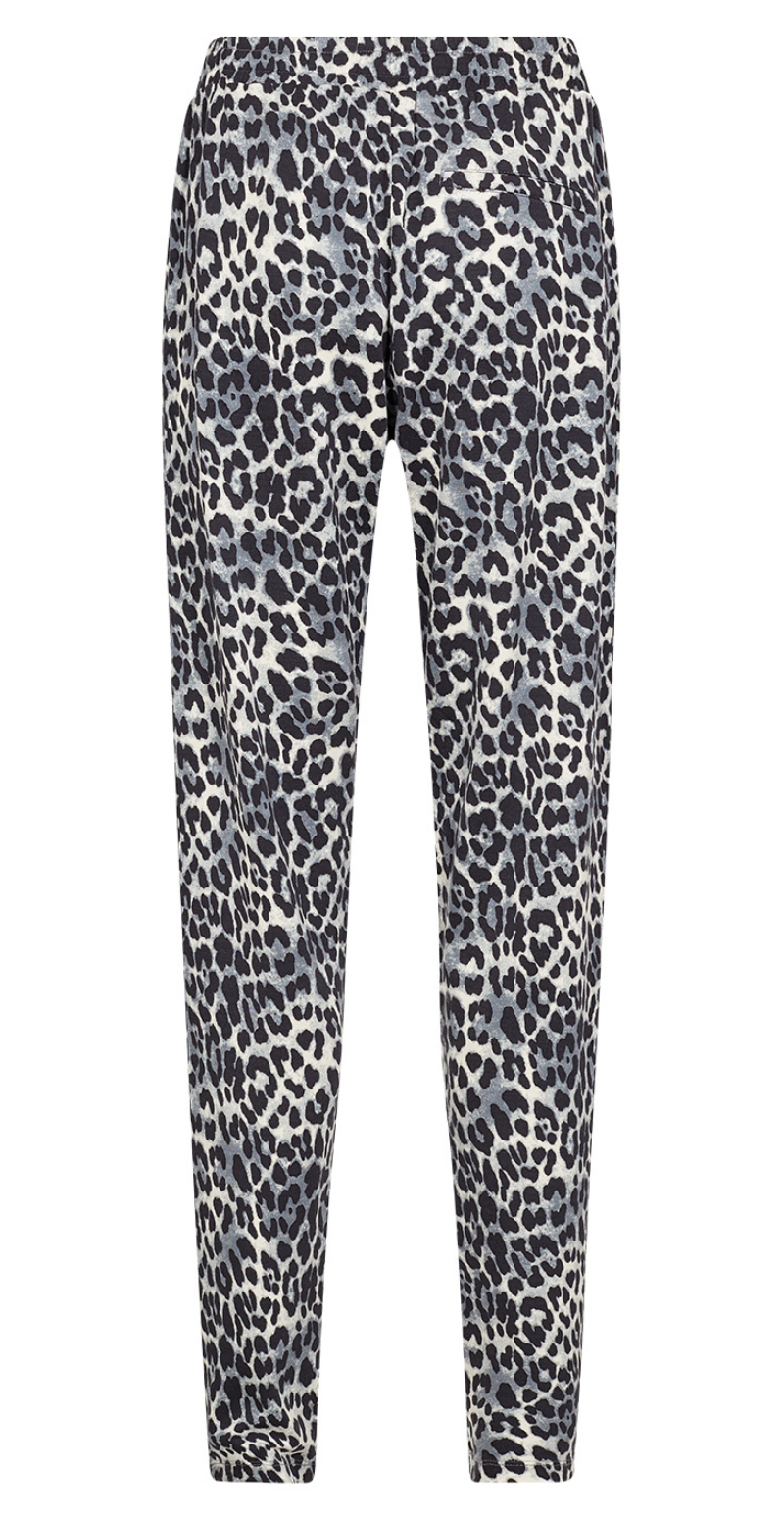 Bree bukser med leopardprint sort
