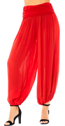 Jill buks med elastik ved talje og fod rød Likelondon