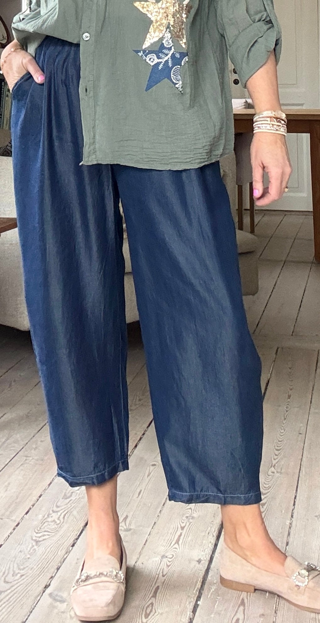 Debbie denimbukser 7/8 dark jeans tencel LikeLondon