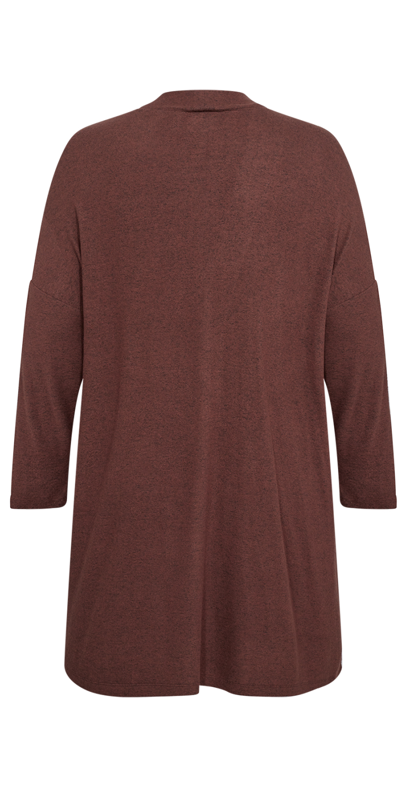 Lang cardigan coffee melange
