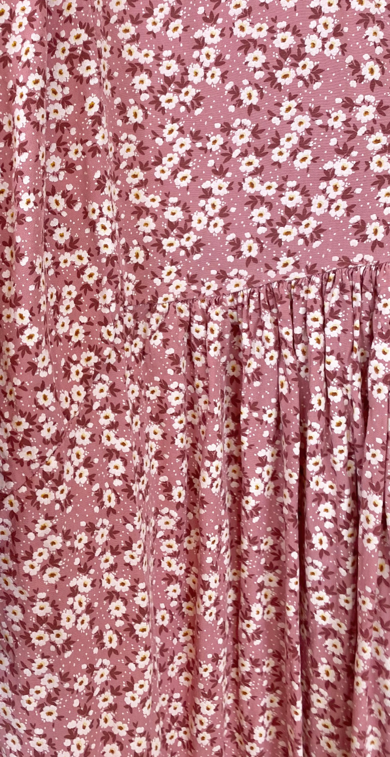Blomsterprint tæt på rosa