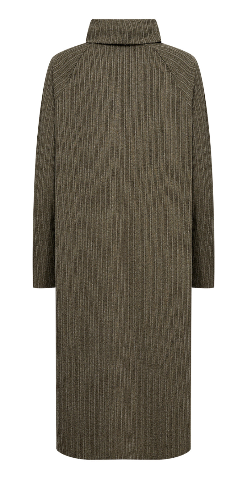 Gitte kjole med høj hals khaki