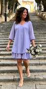 Carolina kjole i 2 lag lilla Likelondon