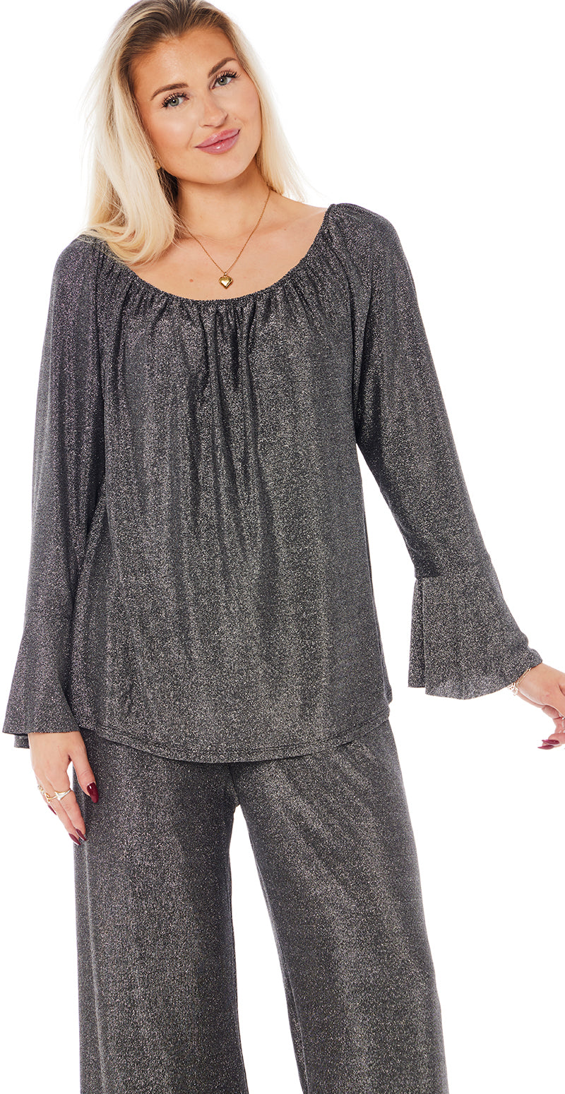 Fanabella-G Bluse - Medium Blue
