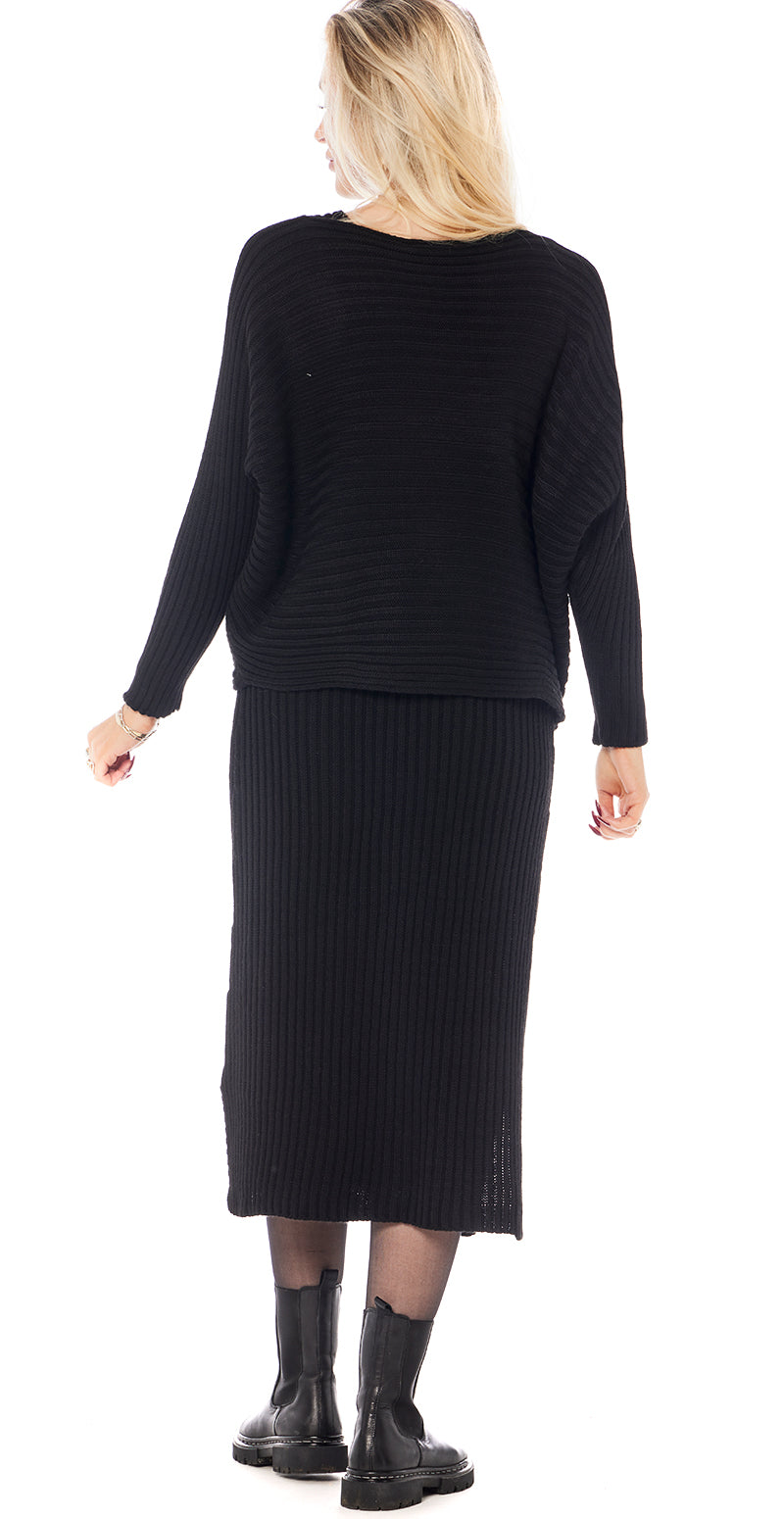 Nala sæt med kjole og strik sort bagfra