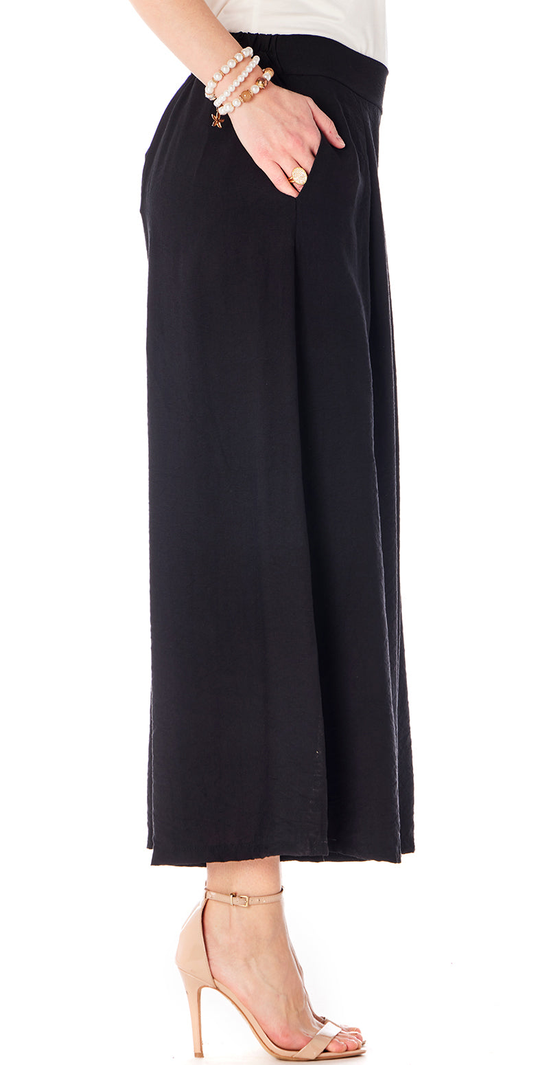 Khloe bukser med brede ben sort LikeLondon