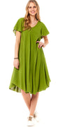 Alma kjole med vidde guacamole Likelondon