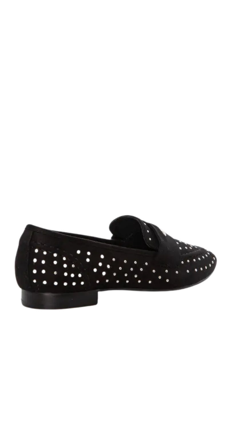 Ballerina-loafers med nitter sort