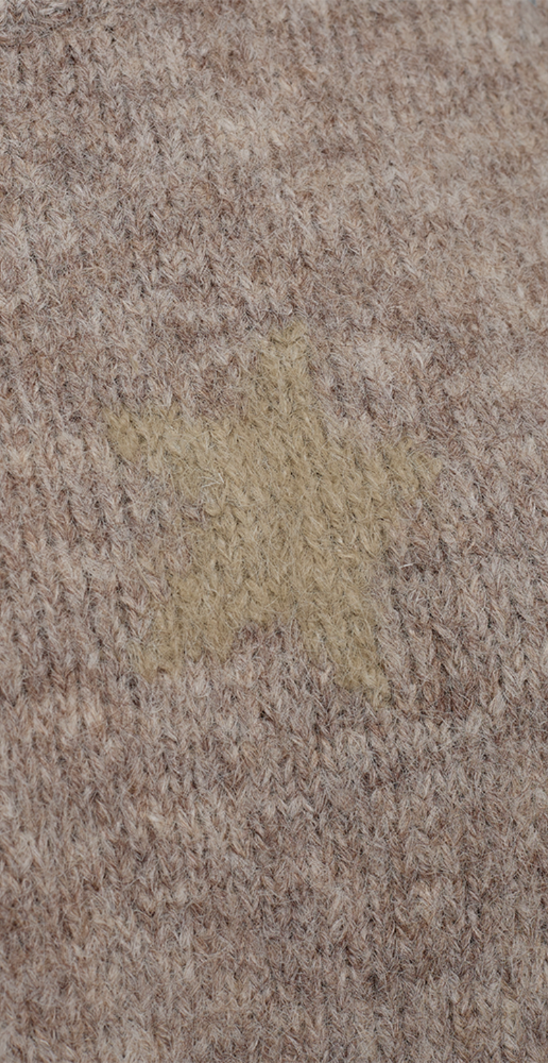 Louisa pullover med stjerner silvermink