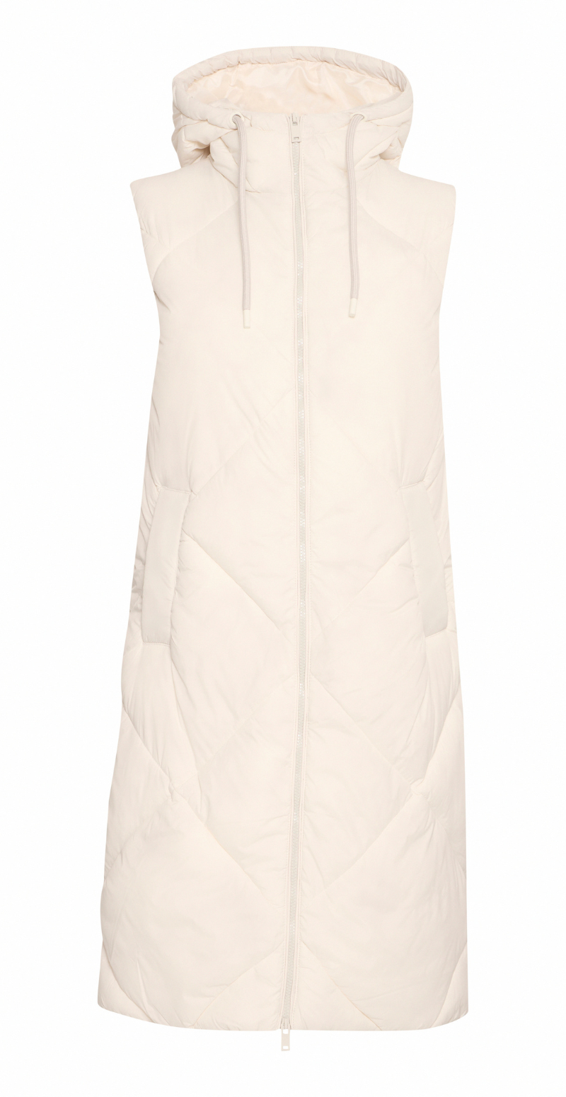 Bomina vest med lynlås birch