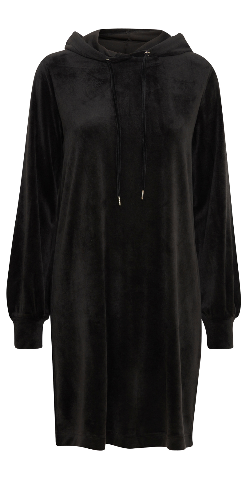 Mitza hoodie kjole sort