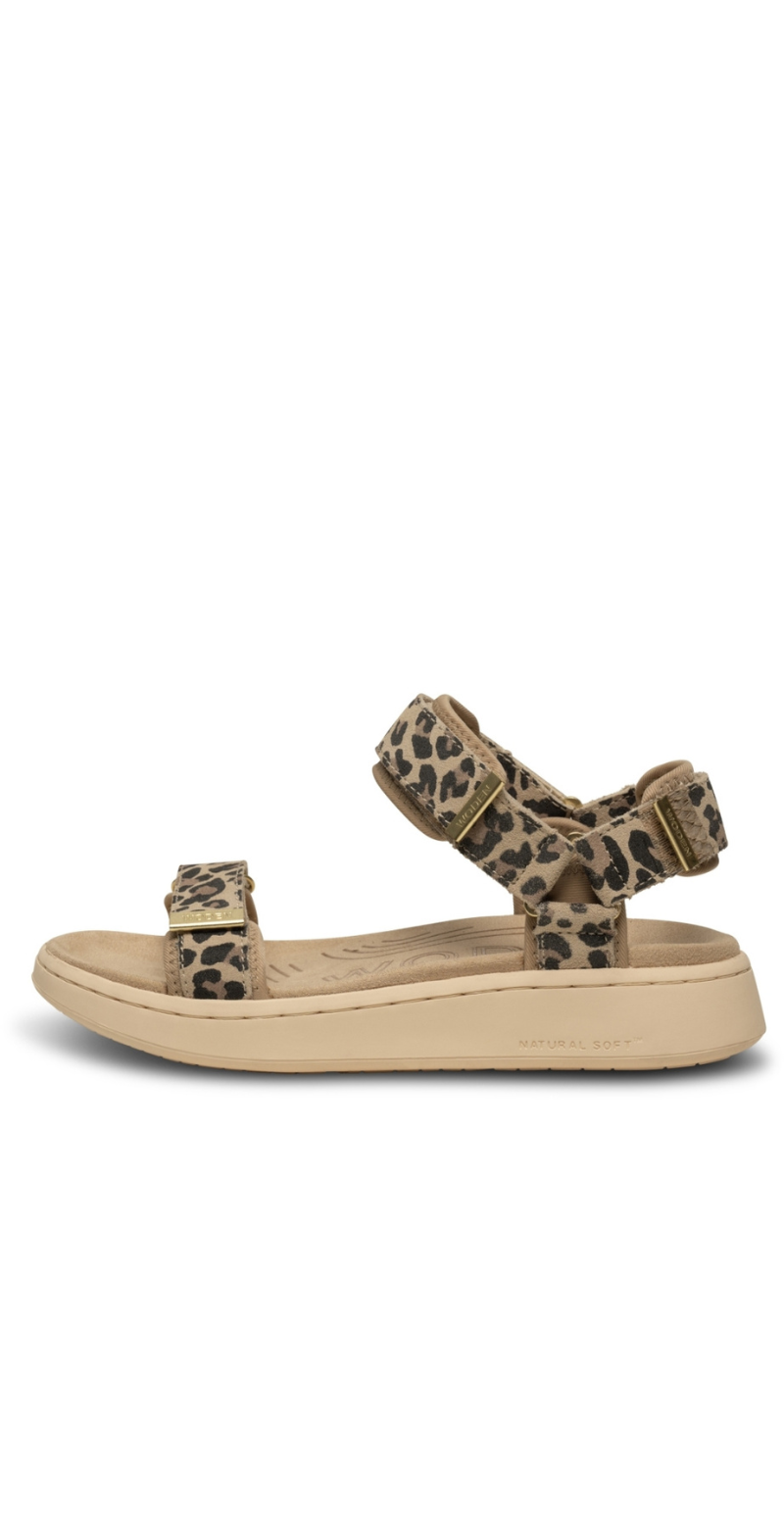 Sandal med velcro leopard