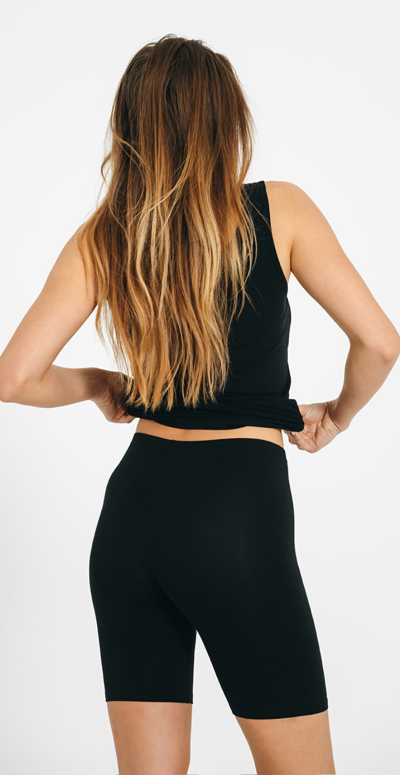 Shorts med bambus sort