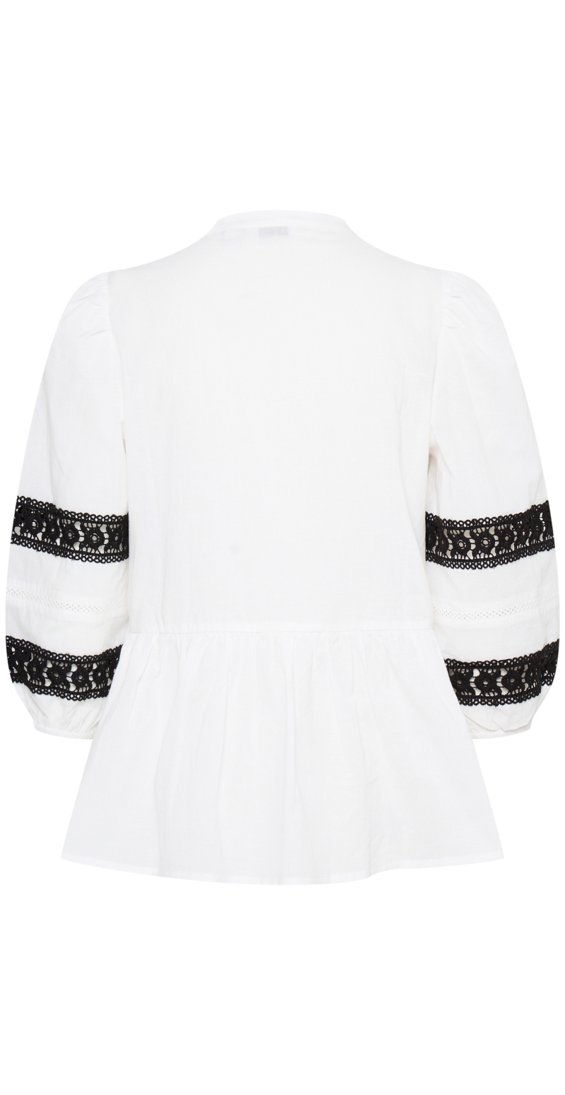 Icot bluse off white mix