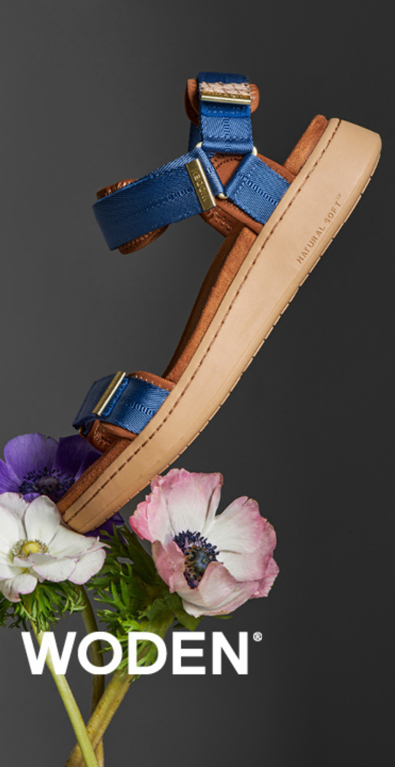 Sandal med velcro old denim