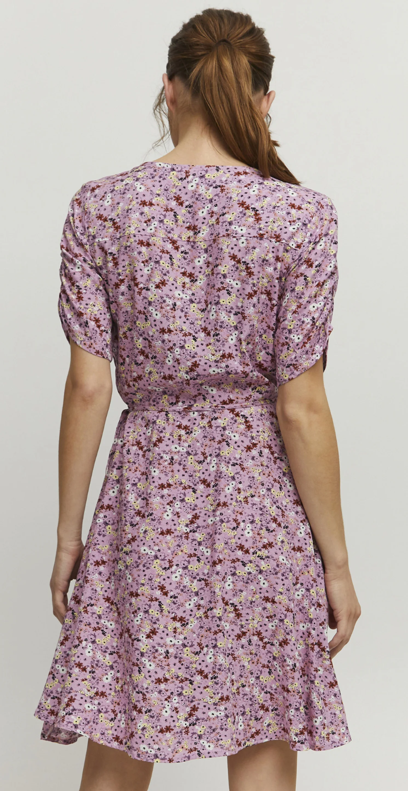 Joella slå-om kjole ash rose mix