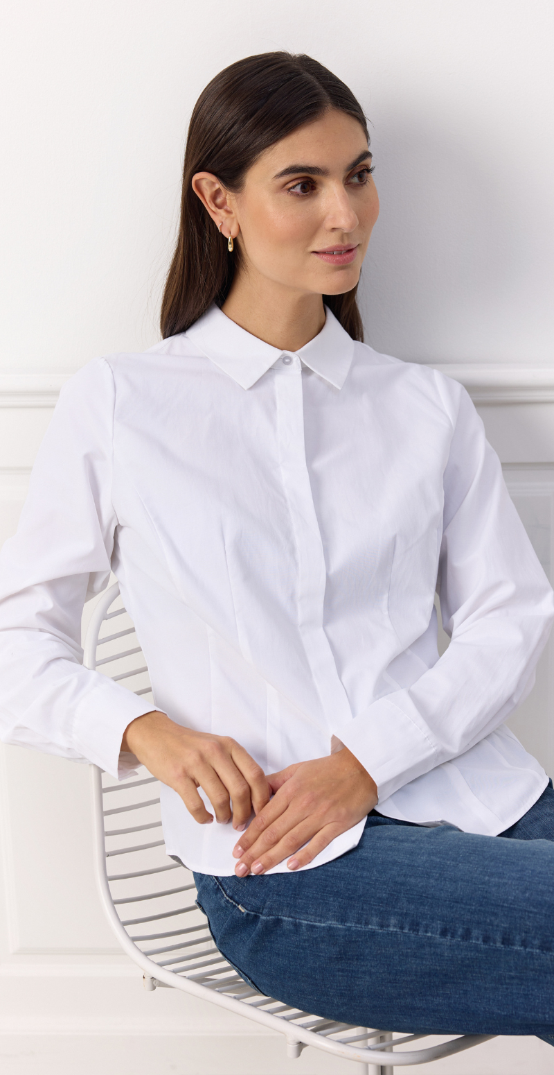 Elva klassisk skjorte hvid