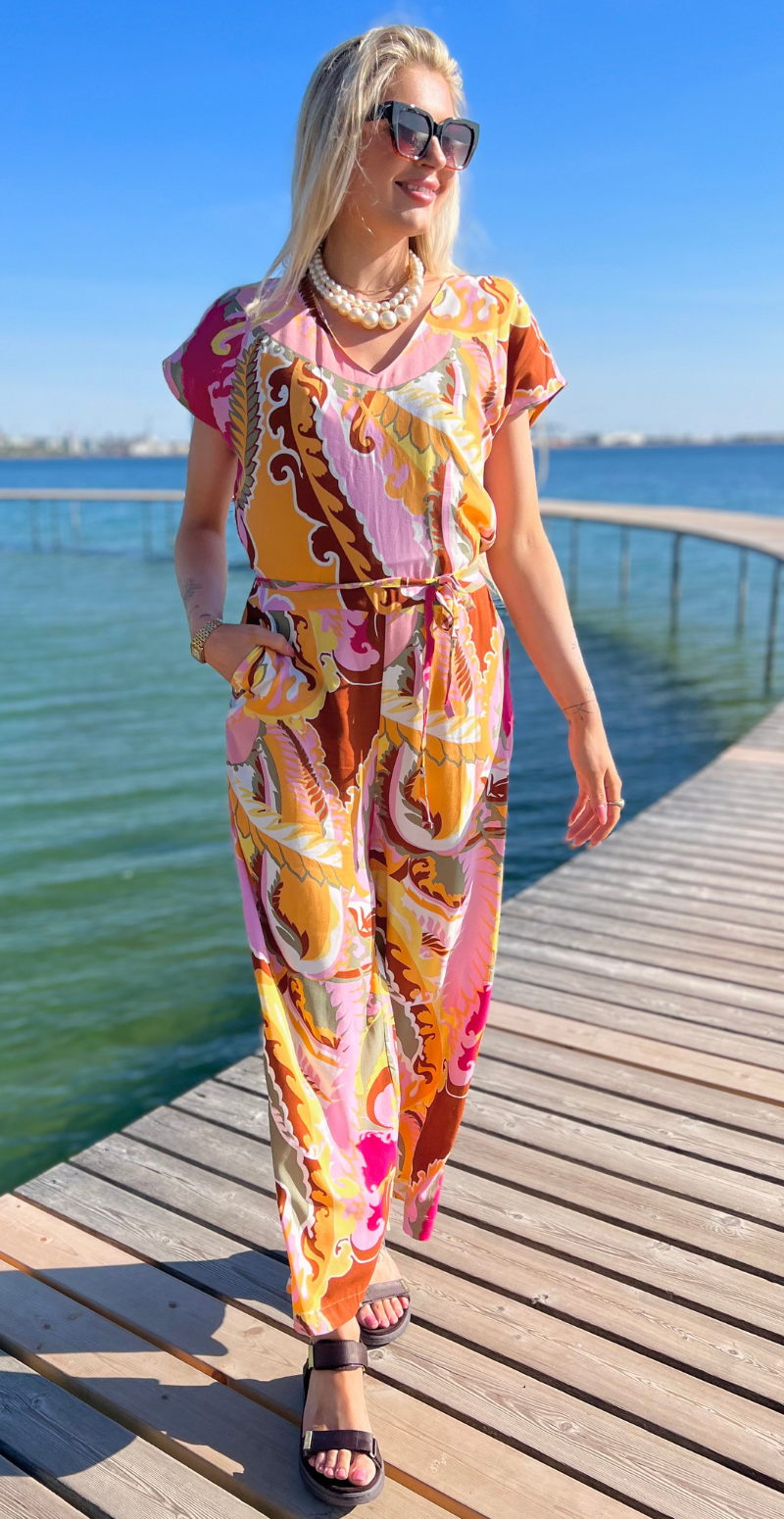Joella jumpsuit yarrow paisley mix