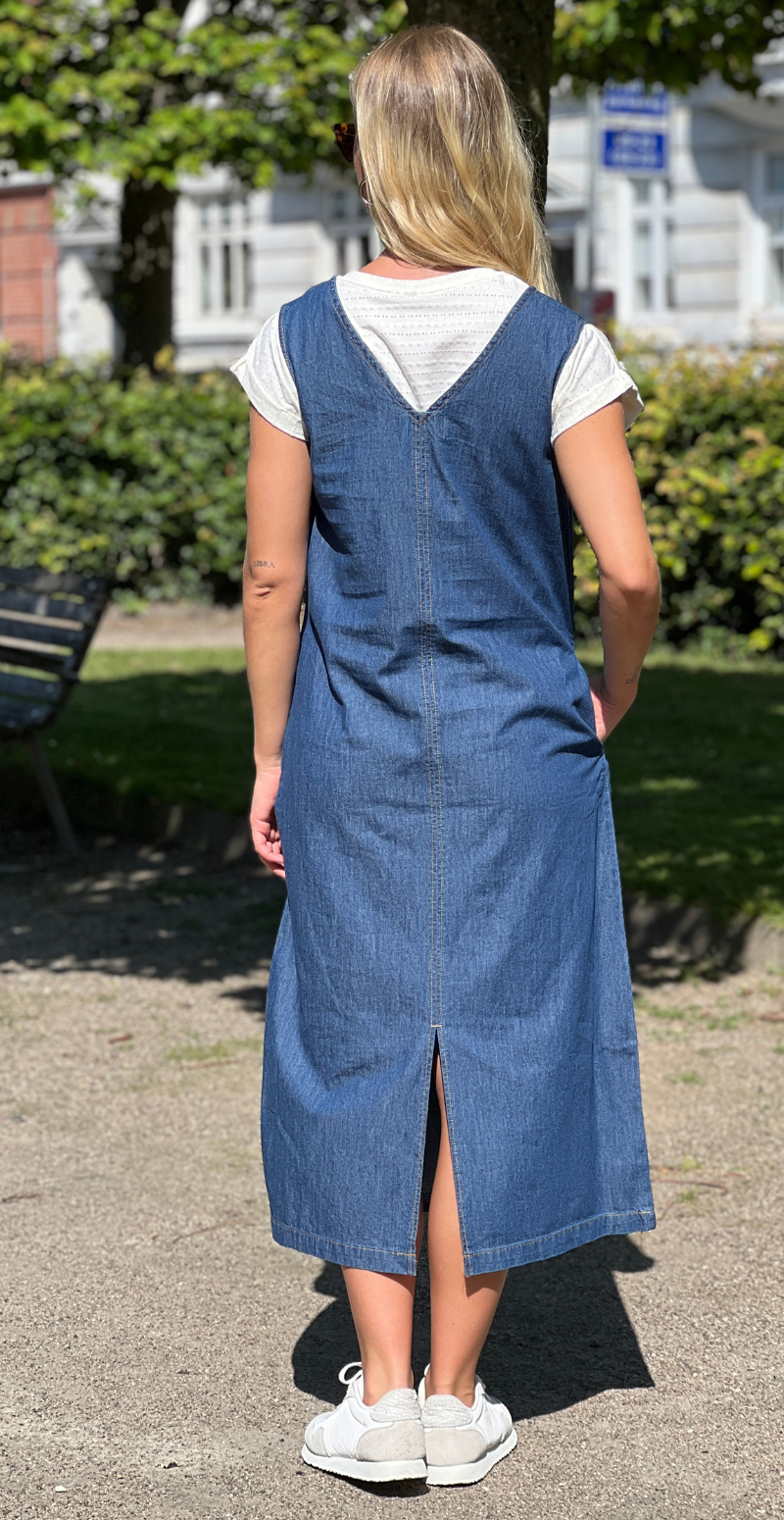 Lisea denim kjole medium blue denim