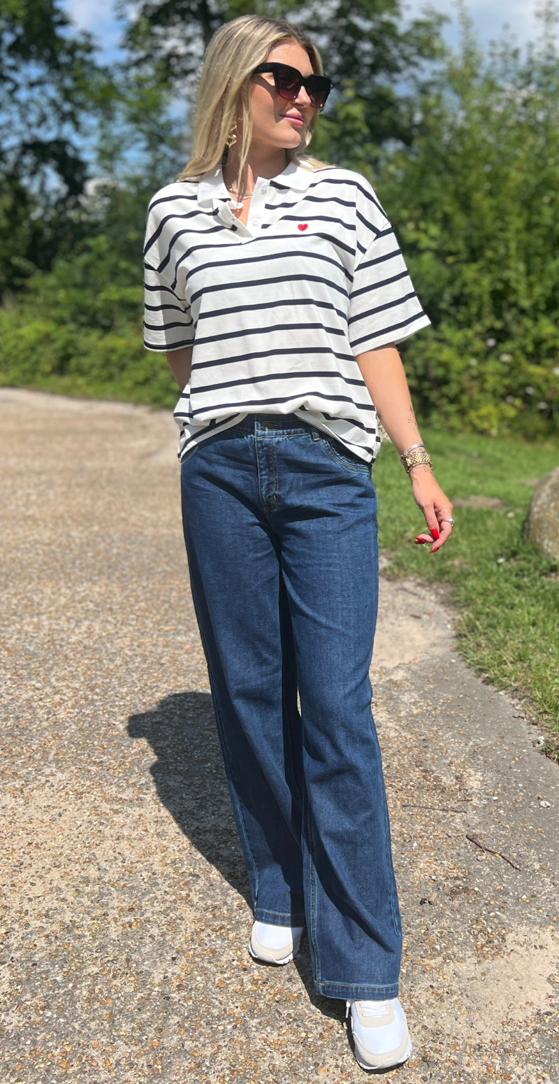 Rinna bukser medium blue denim