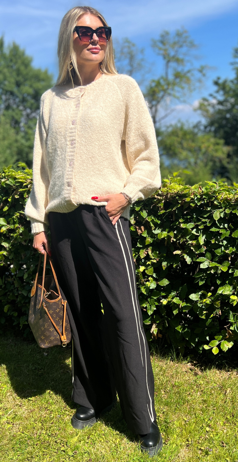 Kort strik cardigan moonbeam