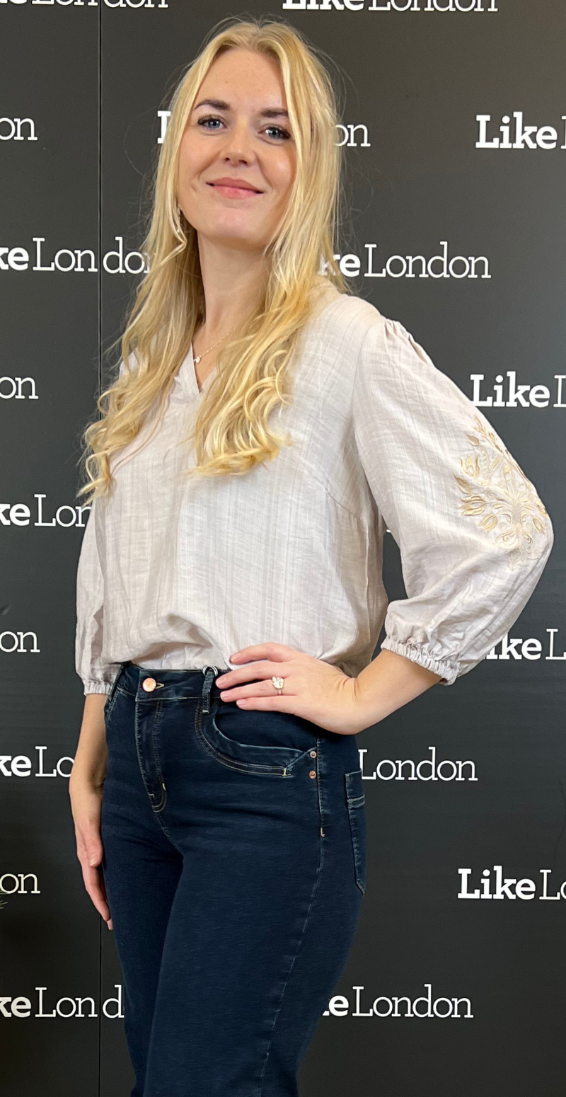 Damy bluse nature linen