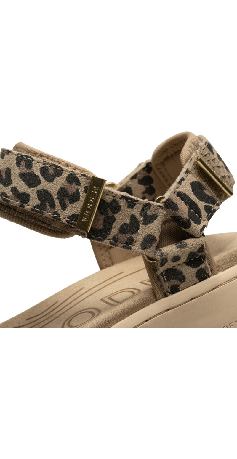 Sandal med velcro leopard