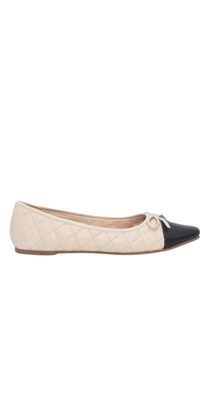 Ballerina med sløjfe beige