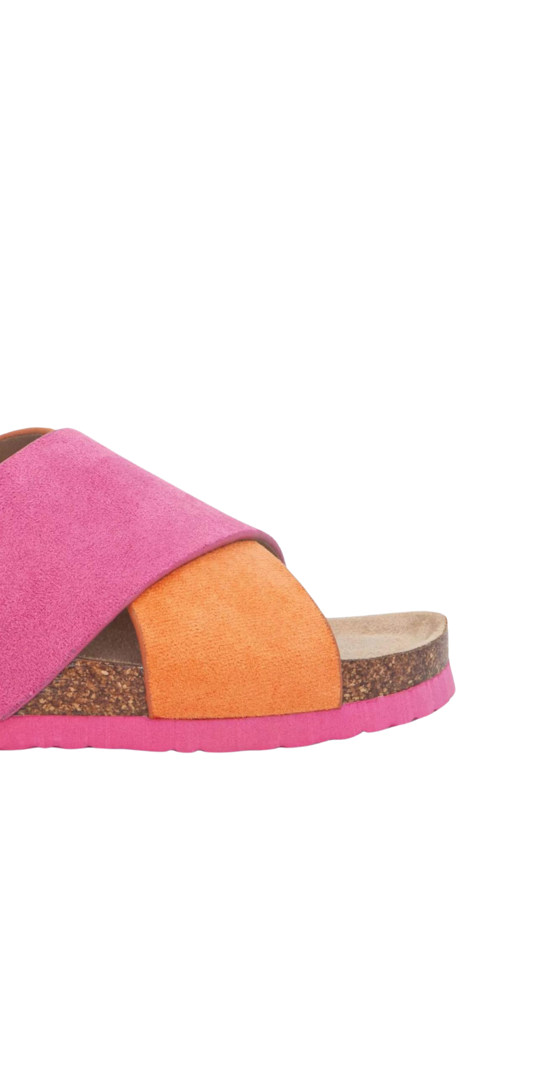 Slip-in sandal fuchsia