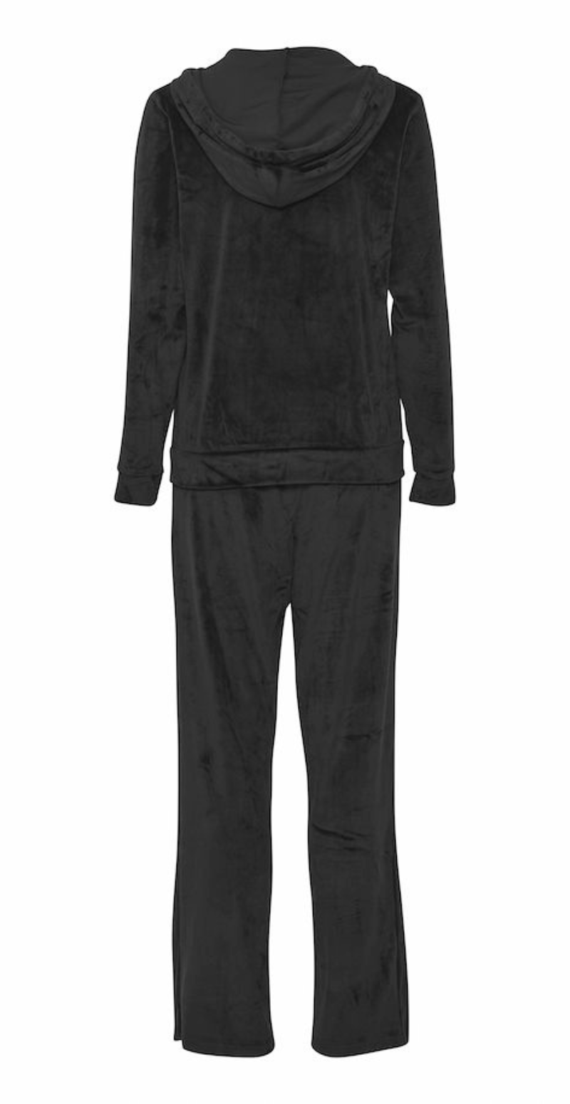 Velour sæt med bukser og cardigan sort B.young