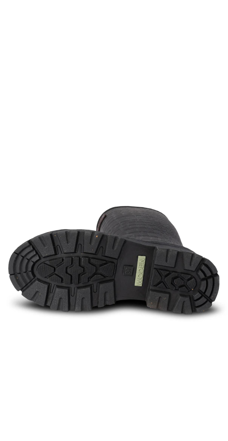 Le Croco gummistøvle sort