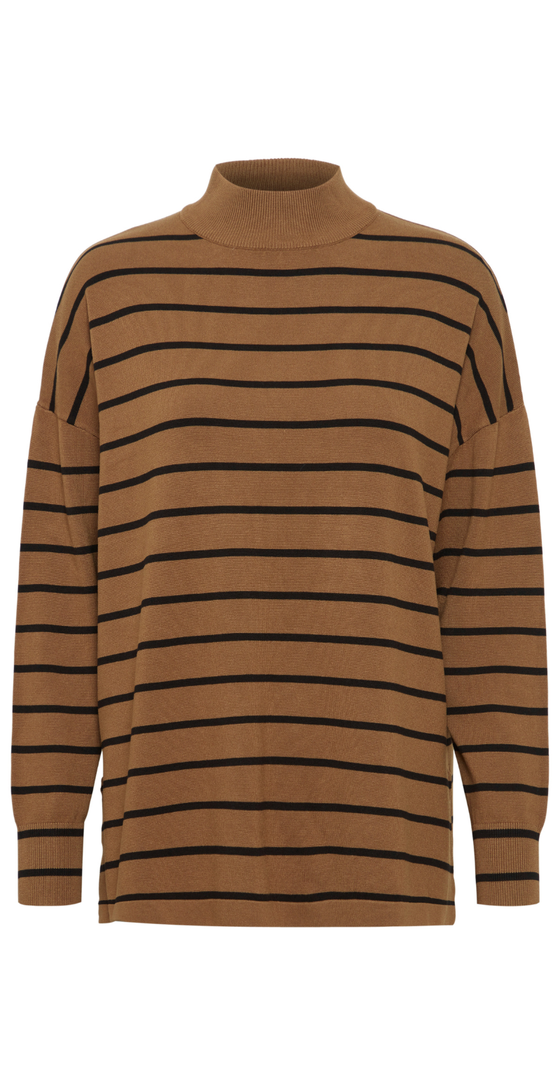 Morla loose turtleneck olive mix