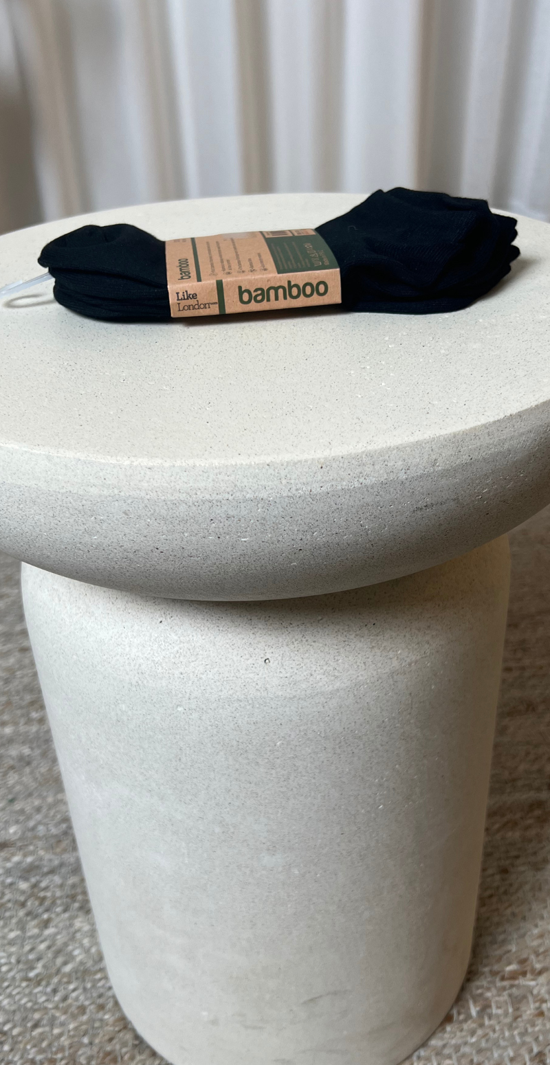 3-pak LikeLondon bambus strømper sort