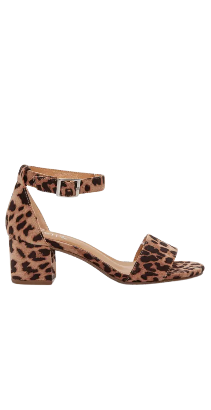 Sandal med blokhæl brun/multi Duffy