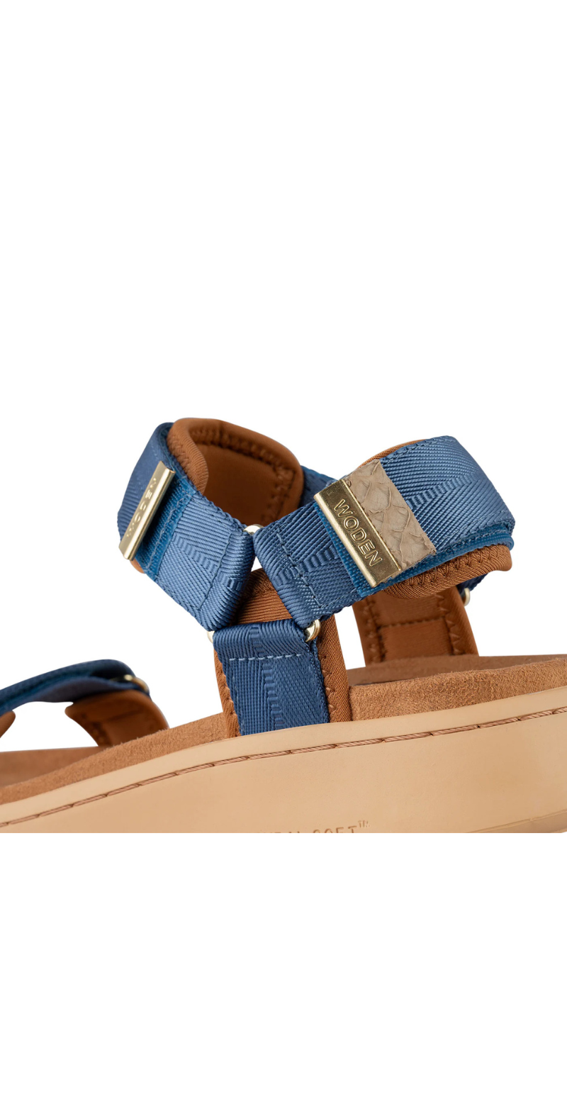 Sandal med velcro old denim
