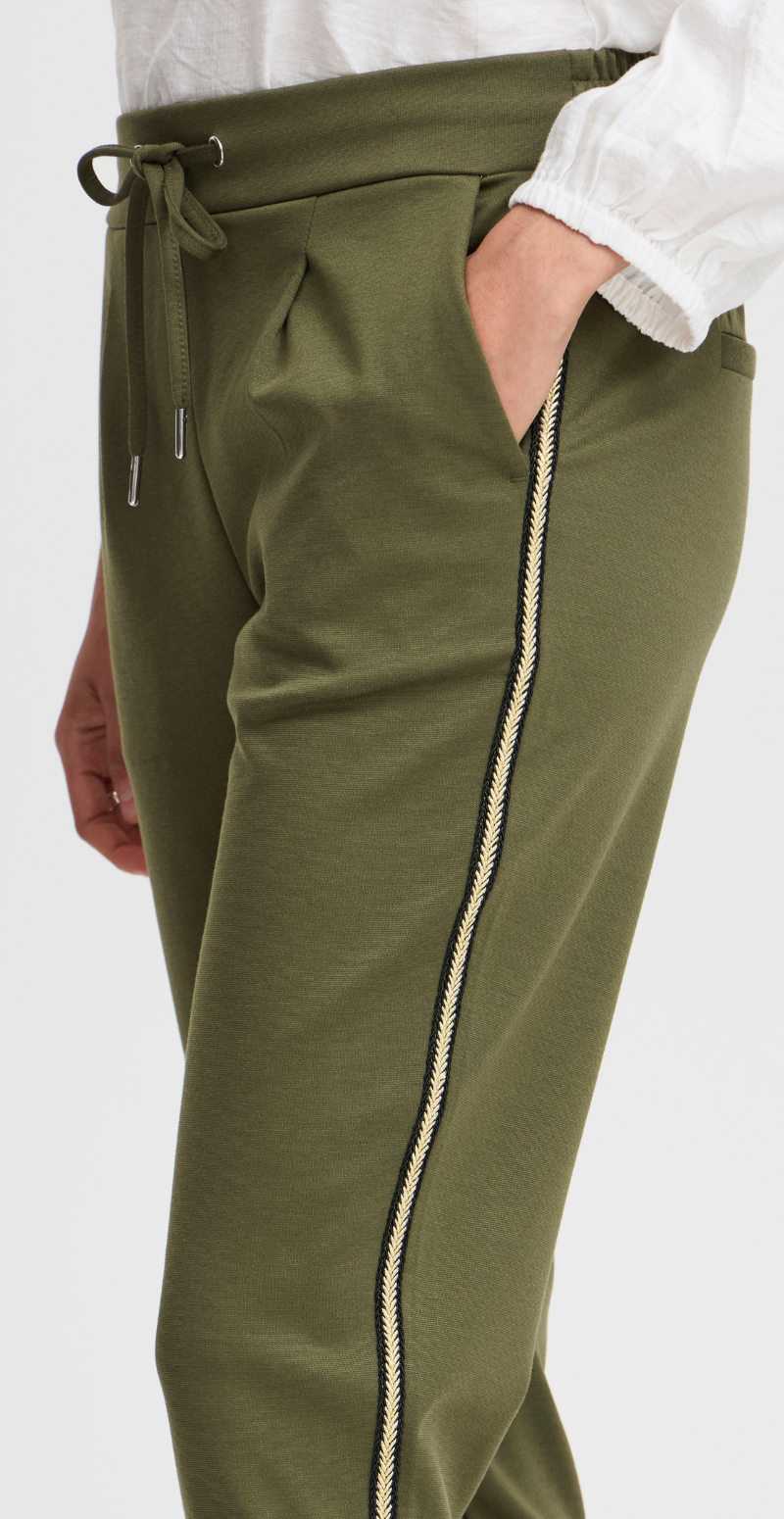 Rizetta deco pants olive night