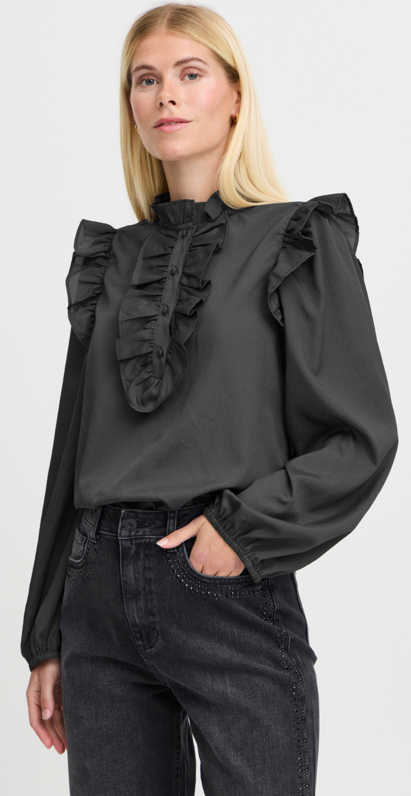 Haniko bluse asphalt