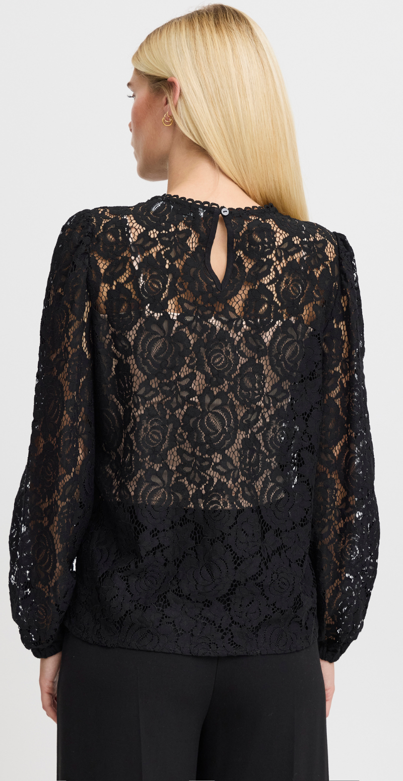 Gilace blonde bluse sort