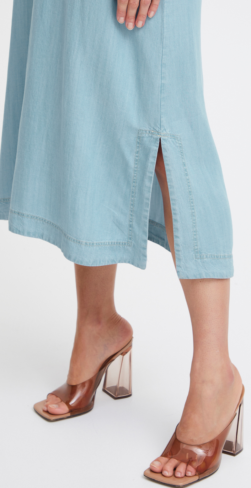 Lana kjole light blue denim