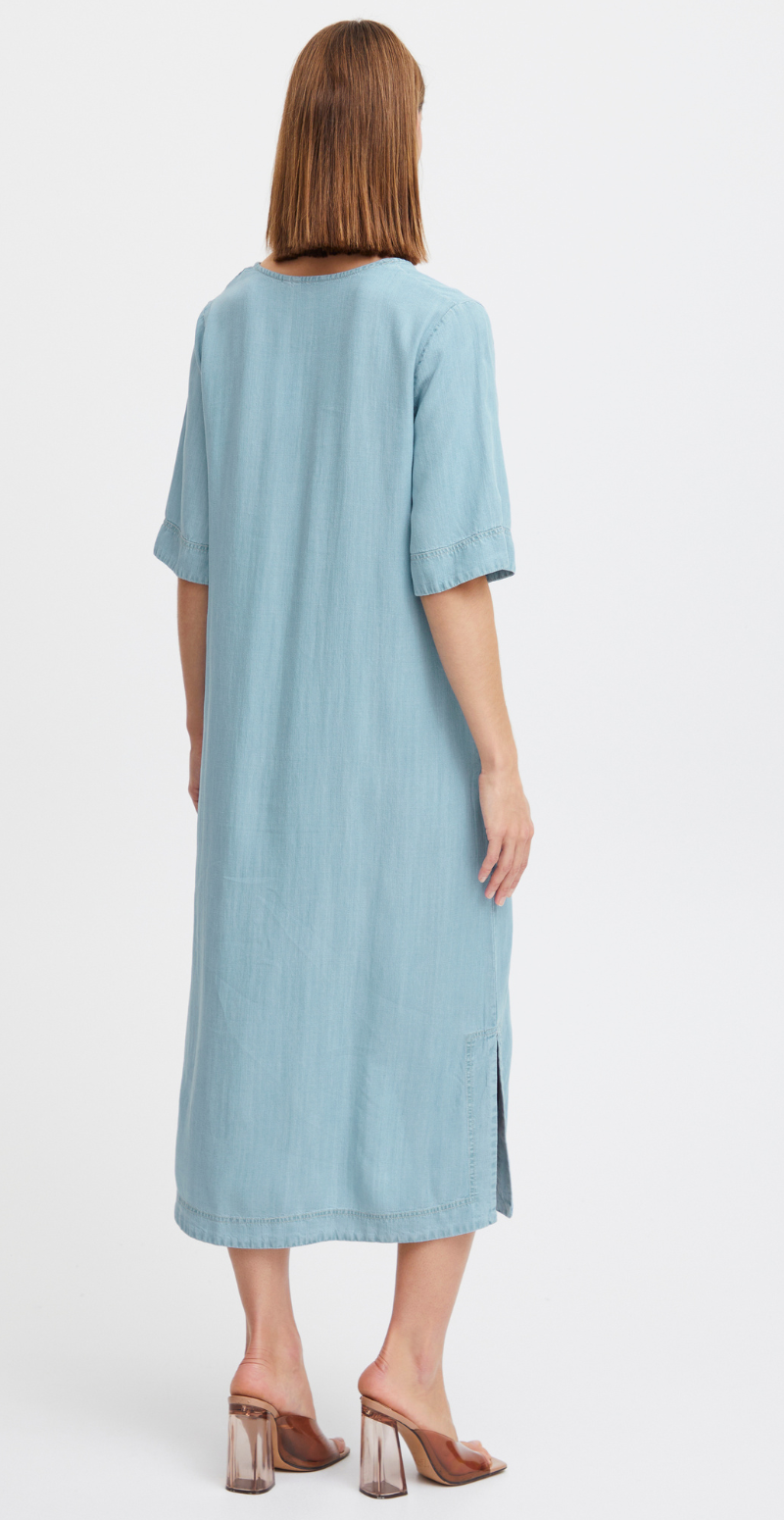 Lana kjole light blue denim