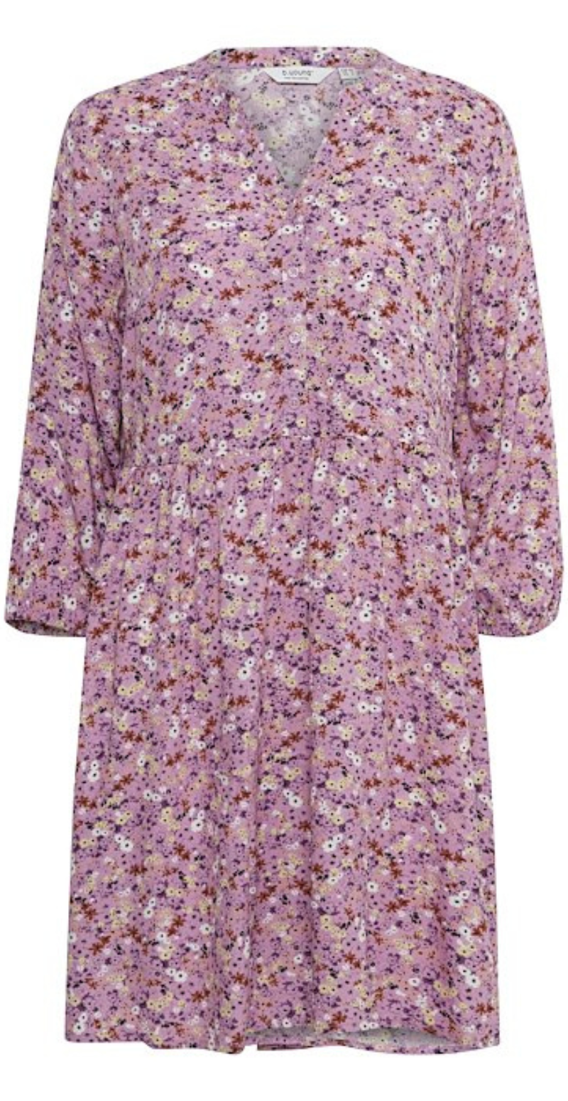 Joella kjole med knapstolpe ash rose mix