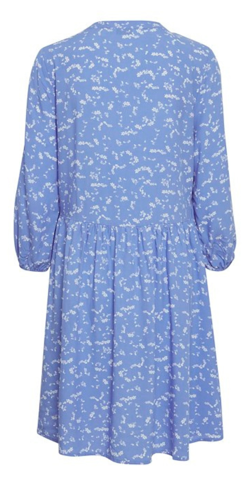 Joella kjole med knapstolpe ultramarine mix