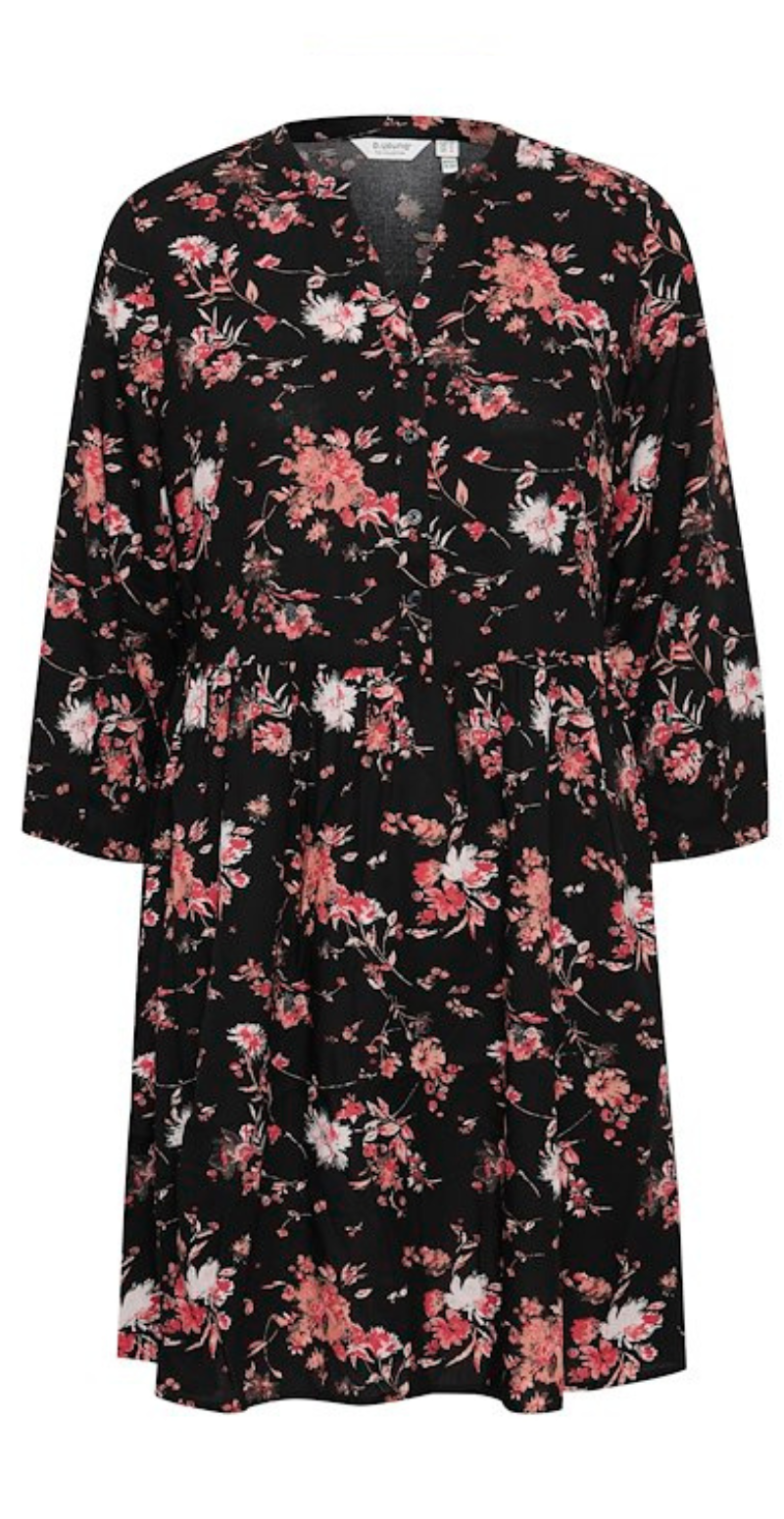 Joella kjole med knapstolpe coral cloud mix