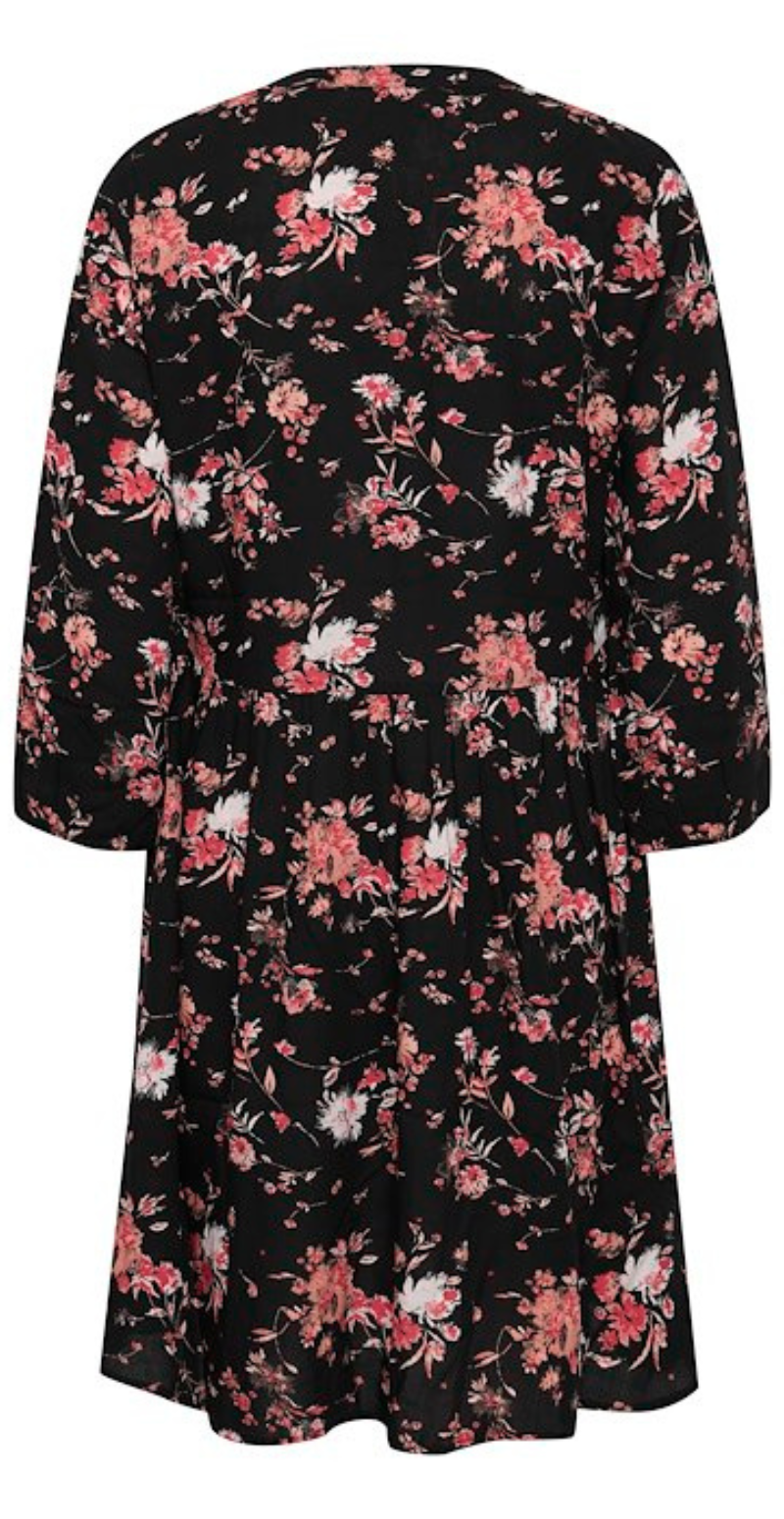 Joella kjole med knapstolpe coral cloud mix