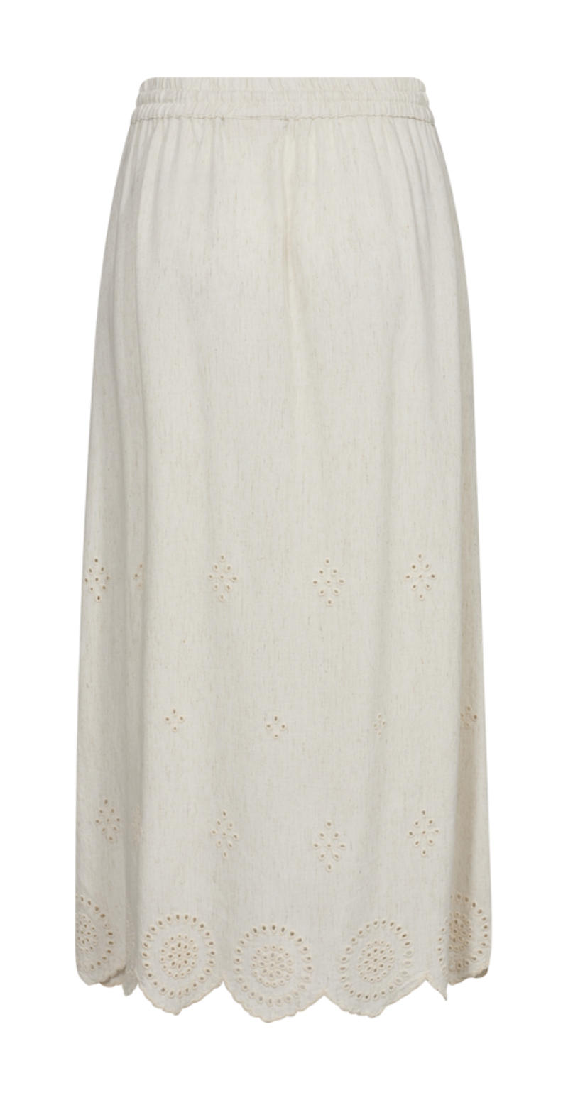 Linus nederdel med broderi anglaise moonbeam melange