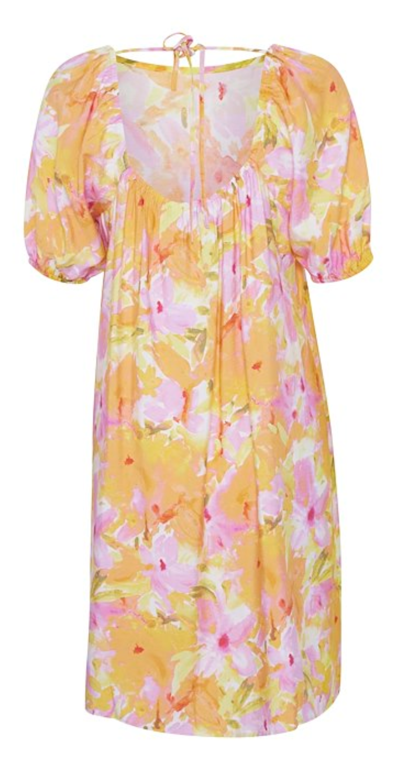 Ibine kjole pink floral mix