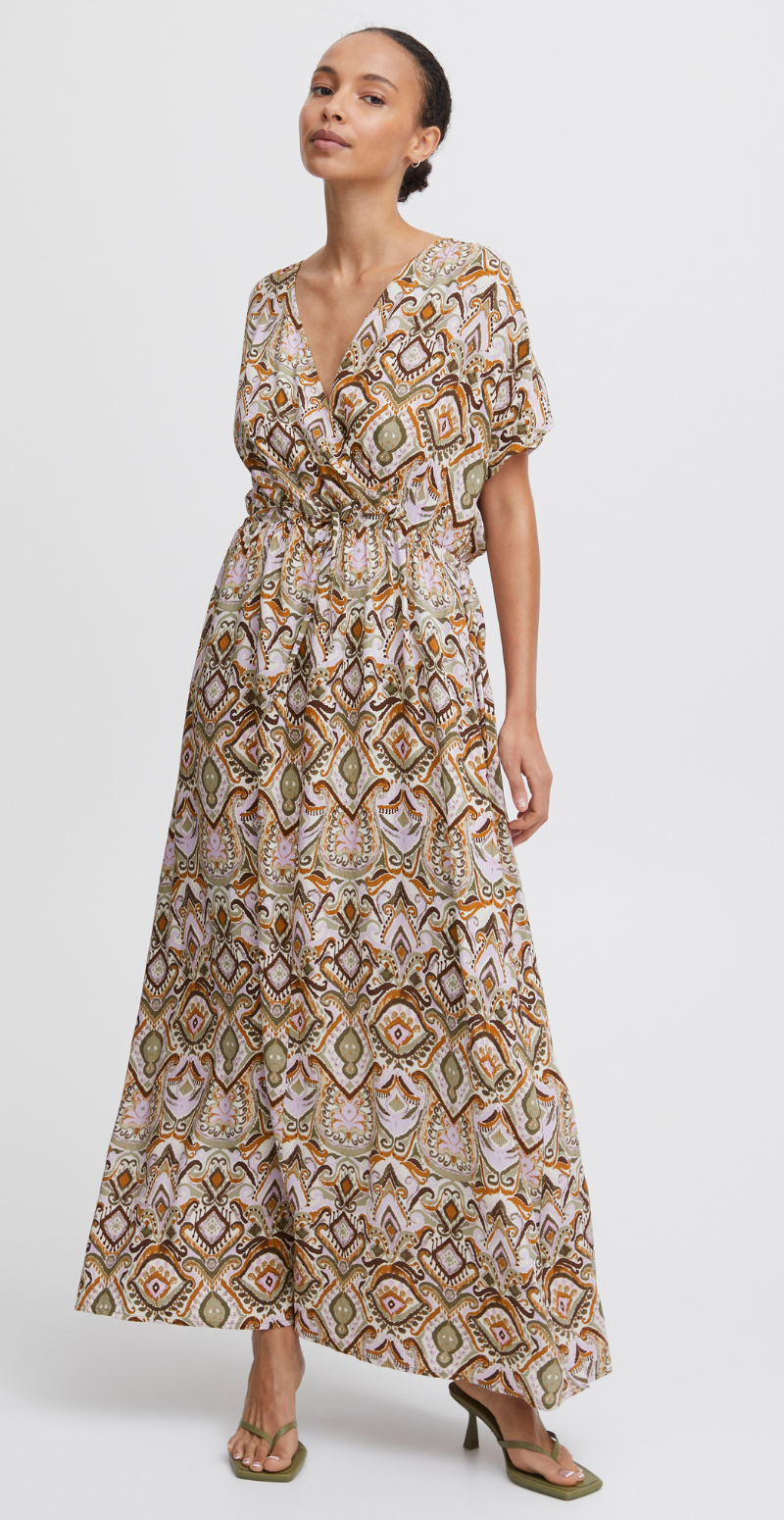 Joella maxi kjole aloe boho mix
