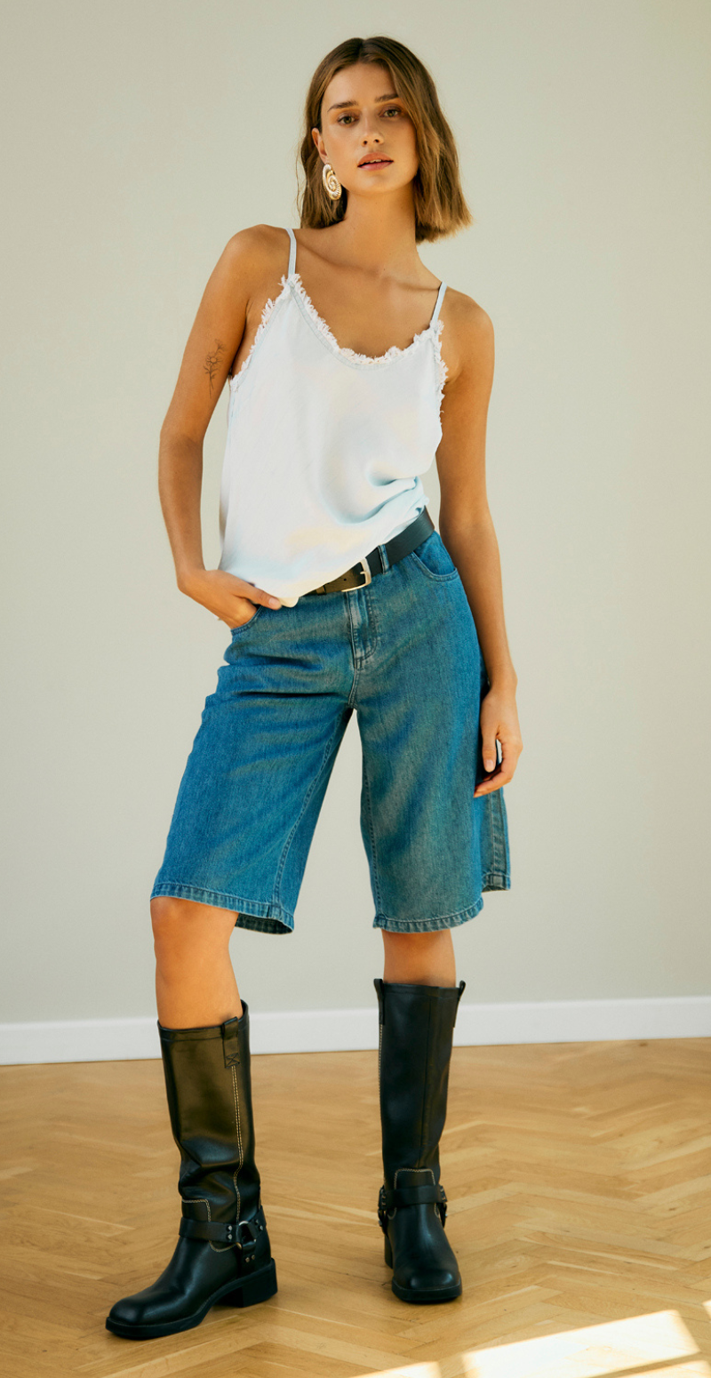 Cinda denimshorts medium blue