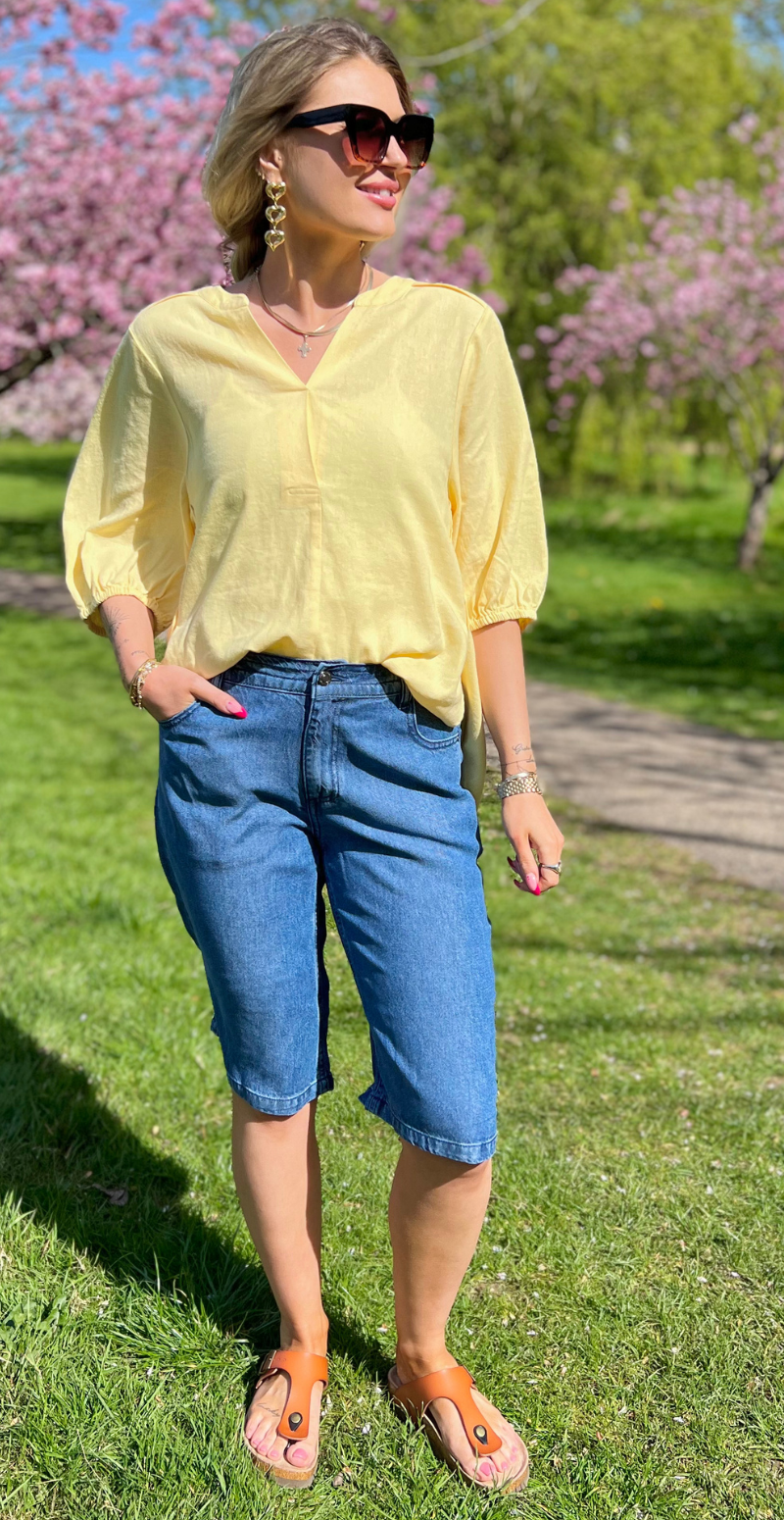Cinda denimshorts medium blue